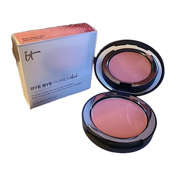 IT COSMETICS BYE BYE PORES BLUSH AIRBRUSH BLUSH Naturally Pretty Warm Peach NEW - Picture 1 of 2